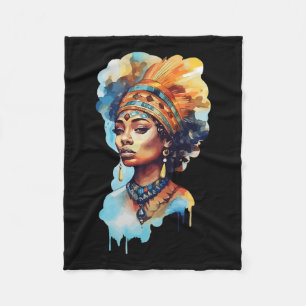 Cobertor De Velo Mulher Afro-Americana Nativa Orgulhosa Espiritual