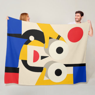 Cobertor De Velo Mulher Bauhaus Binóculos Olhando para Frente Arte