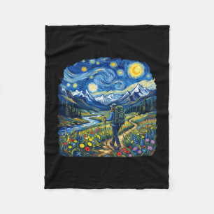 Cobertor De Velo Mulher caminhante noite estrelada arte paródia mul