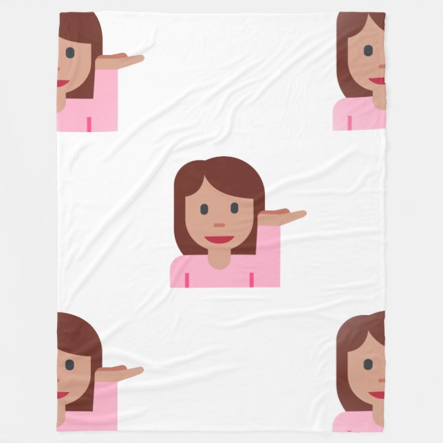 Cobertor De Velo mulher emoji blanket (Frente)