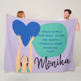Cobertor De Velo Mulher Escritura Cardíaca Cristã Frota Personaliza