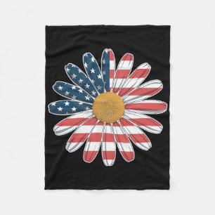 Cobertor De Velo Mulher: Flores Casuais Estrelas De Bandeira Americ
