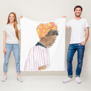 Cobertor De Velo Mulher Forte e Bonita Sorrindo