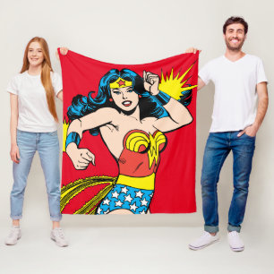 Cobertor De Velo Mulher Maravilha Gire com Flores
