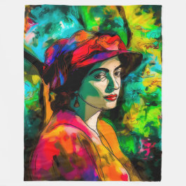 Cobertor De Velo Mulher no Chapéu Vermelho