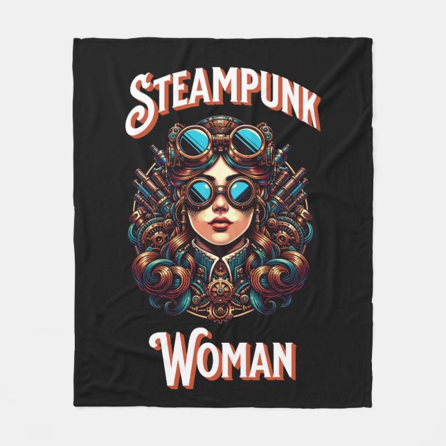 Cobertor De Velo Mulher Steampunk (Frente)