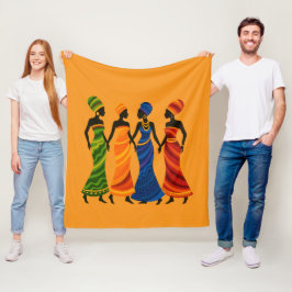 Cobertor De Velo Mulheres Africanas Fleece Blanket