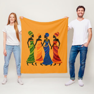 Cobertor De Velo Mulheres Africanas Fleece Blanket
