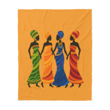 Mulheres Africanas Fleece Blanket
