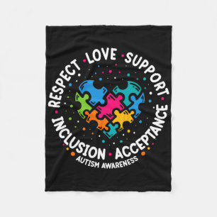 Cobertor De Velo Mulheres Autismo Homens Respeitam Amor Apoio Autis