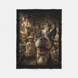 Cobertor De Velo Mulheres Boston Terrier Selfie Com Bonecas Y Assus