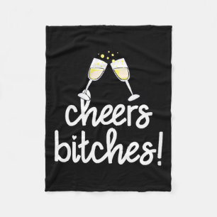 Cobertor De Velo Mulheres Cheers Es Engraçado Ano Novo V-neck