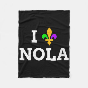 Cobertor De Velo Mulheres Eu Amo Nova Orleans Fleur De Lis Coração