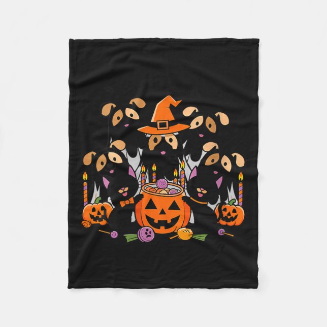 Cobertor De Velo Mulheres Feliz Halloween Cachorro Fantasma Hallowe (Frente)