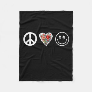 Cobertor De Velo Mulheres Paz Amor Sorriso Com Todo o Seu Coração -