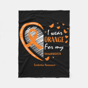 Cobertor De Velo Mulheres Que Visto Laranja Para Minha Neta Leucemi
