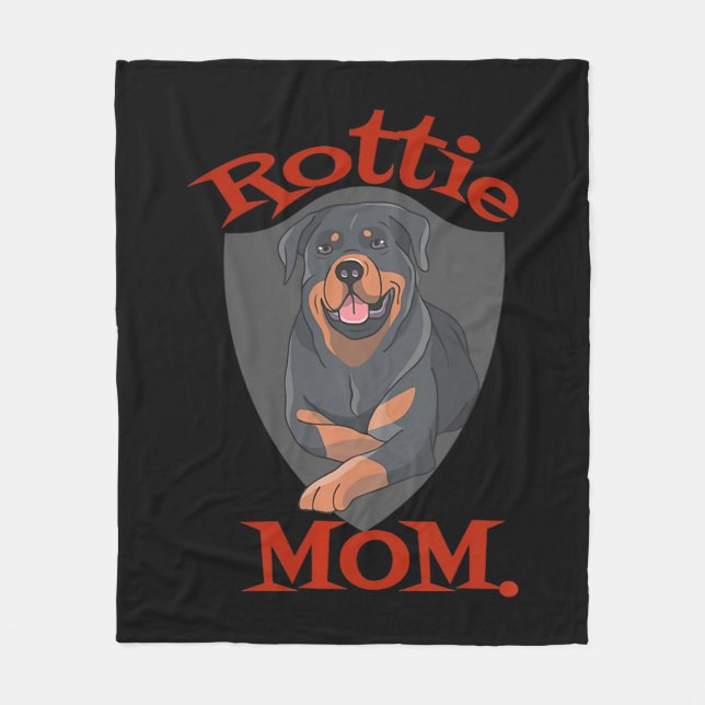Cobertor De Velo Mulheres Rottie Mãe Premium (Frente)