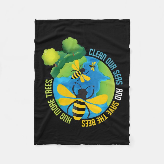Cobertor De Velo Mulheres Salvem Abelhas - Proteção Ambiental (Frente)