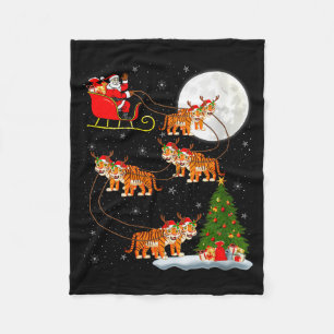 Cobertor De Velo Mulheres Tigre Papai Noel Trenó Voador Divertido M