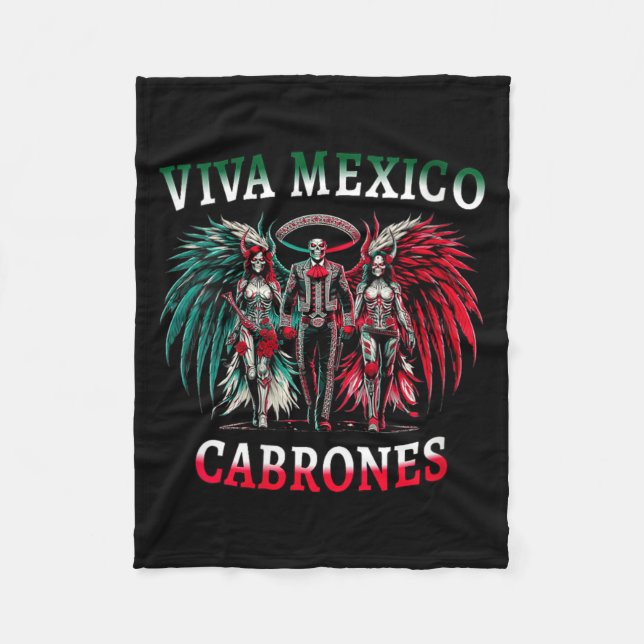 Cobertor De Velo Mulheres Viva México Dia Dos Mortos - Dia Dos (Frente)