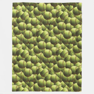 Cobertor De Velo Multi diamante do softball amarelo