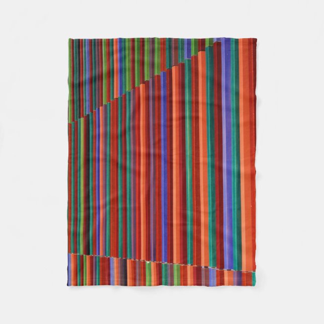 Cobertor De Velo Multicolored striped illustration (Frente)