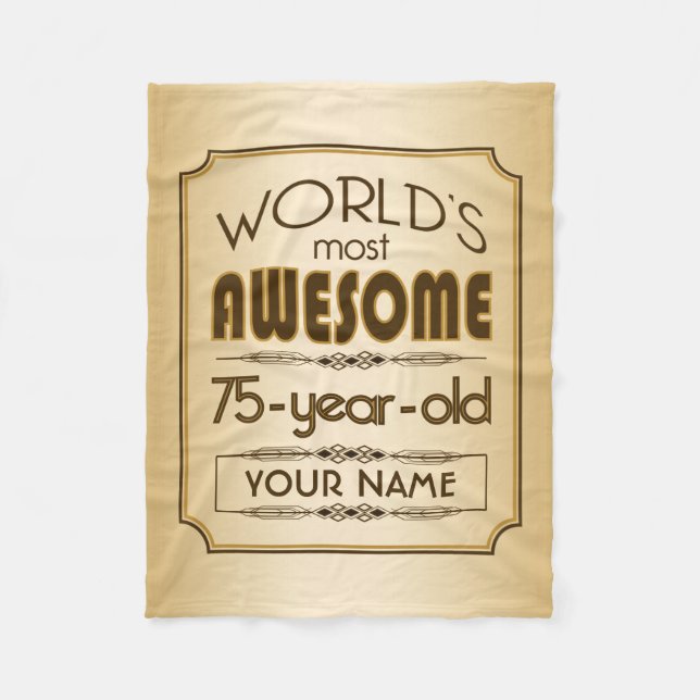 Cobertor De Velo Mundo da celebração do aniversário do ouro 75th (Frente)