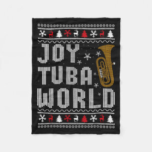 Cobertor De Velo Mundo da Tuba de Alegria Amante de Música Engraçad