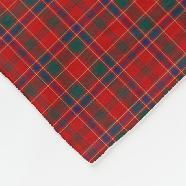 Cobertor De Velo Munro Clan Bright Red, Blue e Green Tartan (Quina)