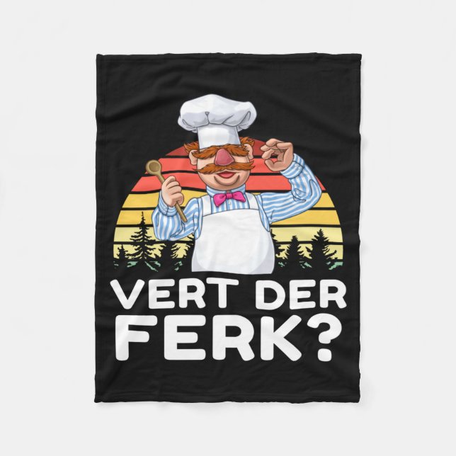 Cobertor De Velo Muppet Show Swedish Chef Expletive New Funny Stic  (Frente)