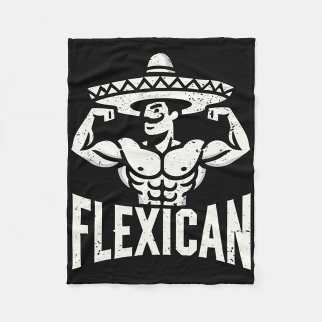 Cobertor De Velo Músculo Flexônico Flexicomento Mexicano Engraçado  (Frente)