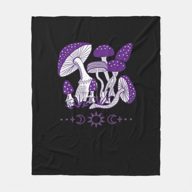 Cobertor De Velo Mushroom Whimsigoth Vibes (Frente)