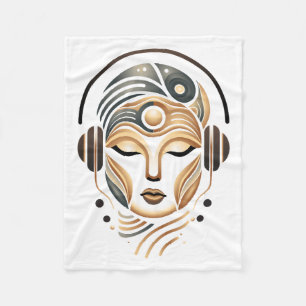 Cobertor De Velo Música Zen Minimalista Deusa Geométrica Abstrata