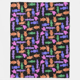 Cobertor De Velo Mustachioed Men All-Over Print