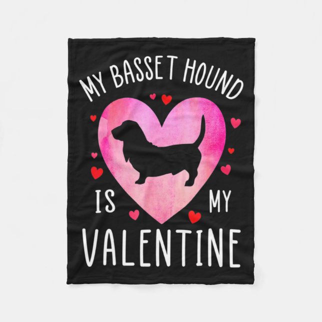 Cobertor De Velo My Bet Hound Is My Valentine Dog Lover Valentin _1 (Frente)