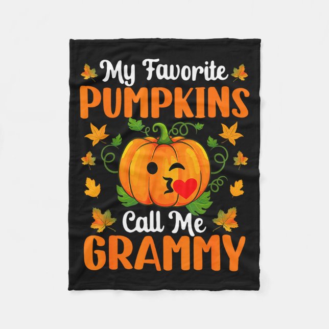 Cobertor De Velo My Favorite Pumpkins Call Me Grammy Shirt Funny Ha (Frente)