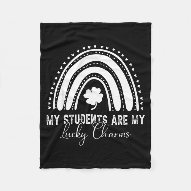Cobertor De Velo My Students Are My Lucky Charms Teacher St Patrick (Frente)