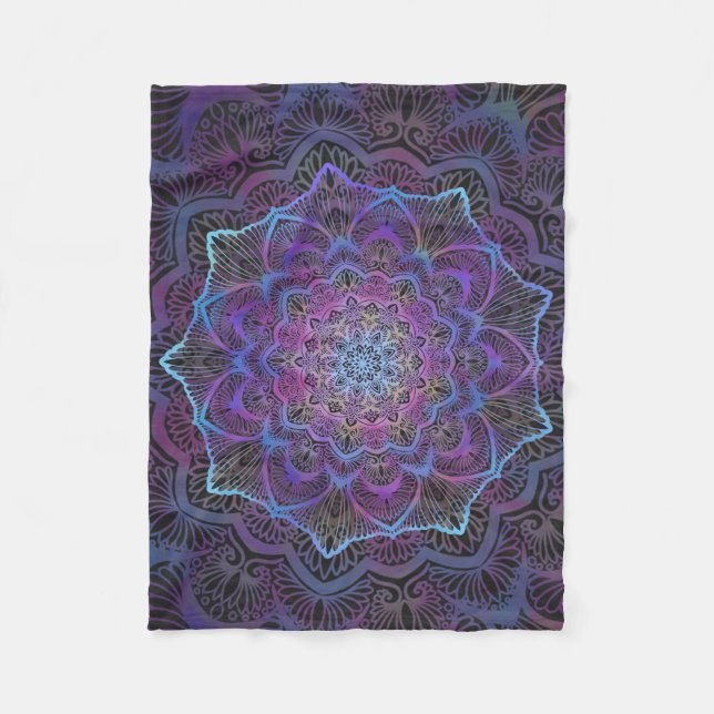 Cobertor De Velo Mystic Bloom Mandala (Frente)