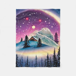 Cobertor De Velo Mystic Mountain Fleece Blanket