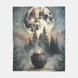 Cobertor De Velo Mystical Moonlit Forest Cauldron - Arte Magica Tes
