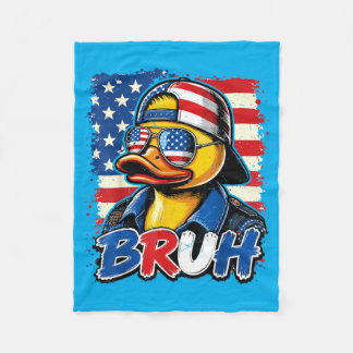Cobertor De Velo N Boy Bro 4th July Rubber Duck Patriotic Aamerican