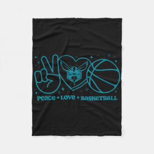 Cobertor De Velo N Charlotte Hornets Paz Amor Caveira