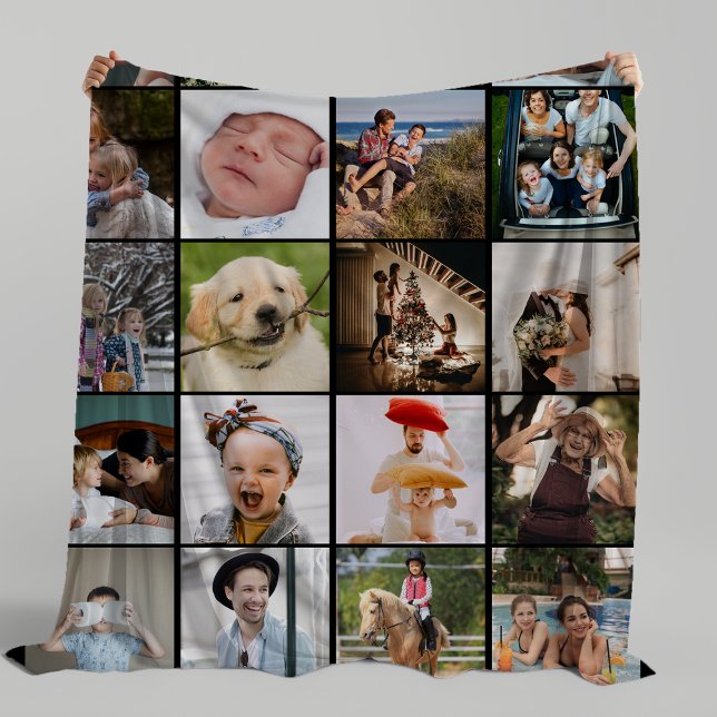 Cobertor De Velo Na moda 20 Colagem de Foto Cozy Fleece Blanket (Criador carregado)