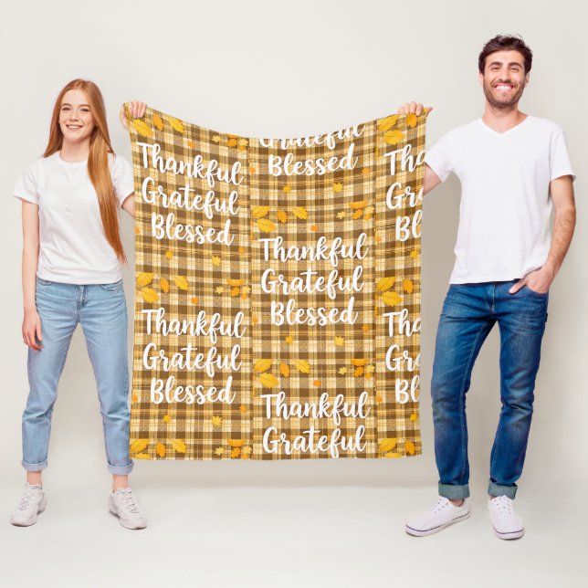 Cobertor De Velo Na moda abençoado, grato, Ação de Graças (In Situ)