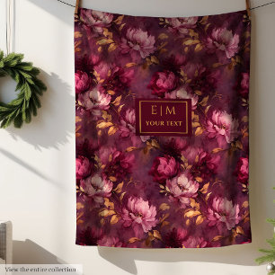 Cobertor De Velo Na moda Boho Blush Burgundy Dourado Personalizado