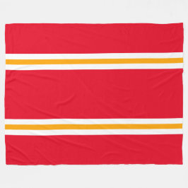 Cobertor De Velo Na moda Divertido Bright Red Yellow Racing Stripes
