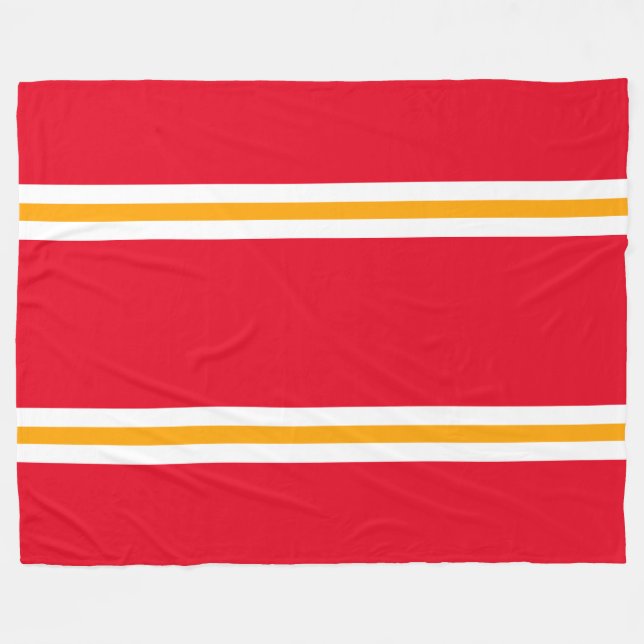 Cobertor De Velo Na moda Divertido Bright Red Yellow Racing Stripes (Frente (Horizontal))