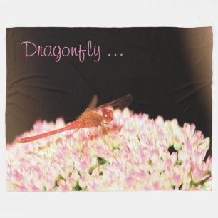 Cobertor De Velo Na moda Dragonfly Fleece em Aberto