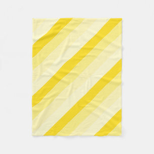 Cobertor De Velo Na moda moderno Vanilla Yellow Stripes brancas