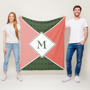 Cobertor De Velo Na moda MONOGRAM Cores Geométricas de Melancia